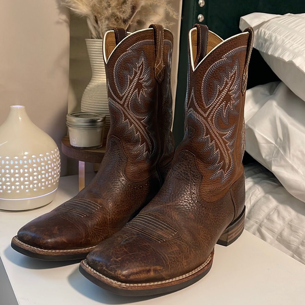 Ariat Men’s QuickDraw Performance Western Boots- Broad Square Toe - Picture 3 of 11